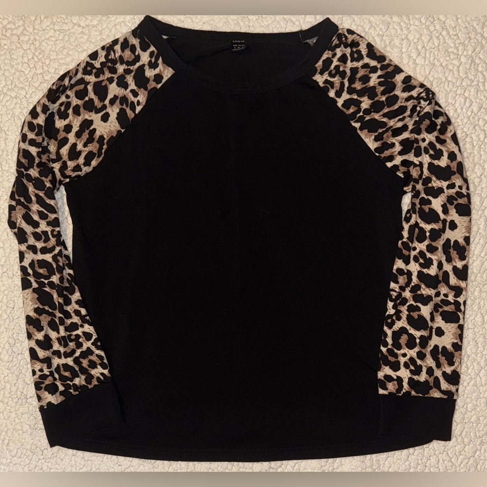 Women’s Long Sleeved Top - Cheetah Print Tee Shirt